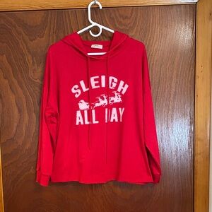 Sleigh All Day Red Hoodie
